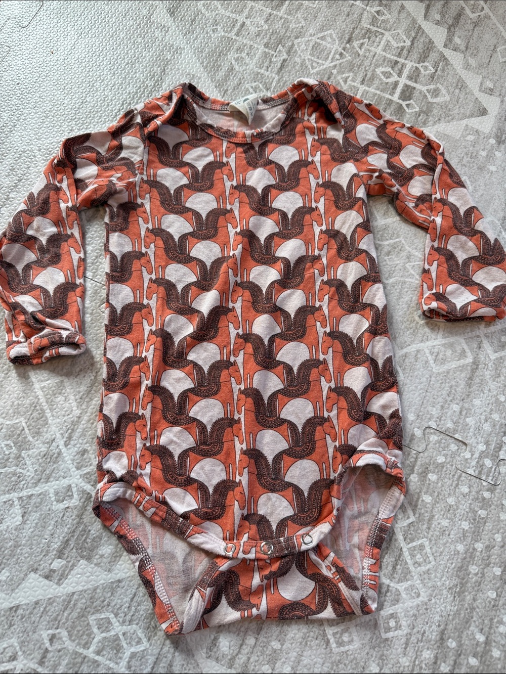 Kate Quinn Bamboo Patterned Baby Onesie